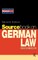 Sourcebook on German Law 2/E