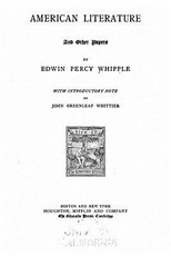 American Literature, And Other Papers