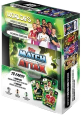 UEFA Champions League 2026 Match Attax kortelių papildymo rinkinys metalinėje dėžutėje World Beaters
