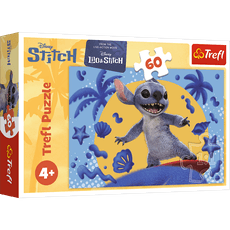TREFL DISNEY STITCH Dėlionė „Diena su Stiču“, 60 det. TREFL DISNEY STITCH Dėlionė „Diena su Stiču“, 60 det.