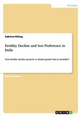 Fertility Decline and Son Preference in India