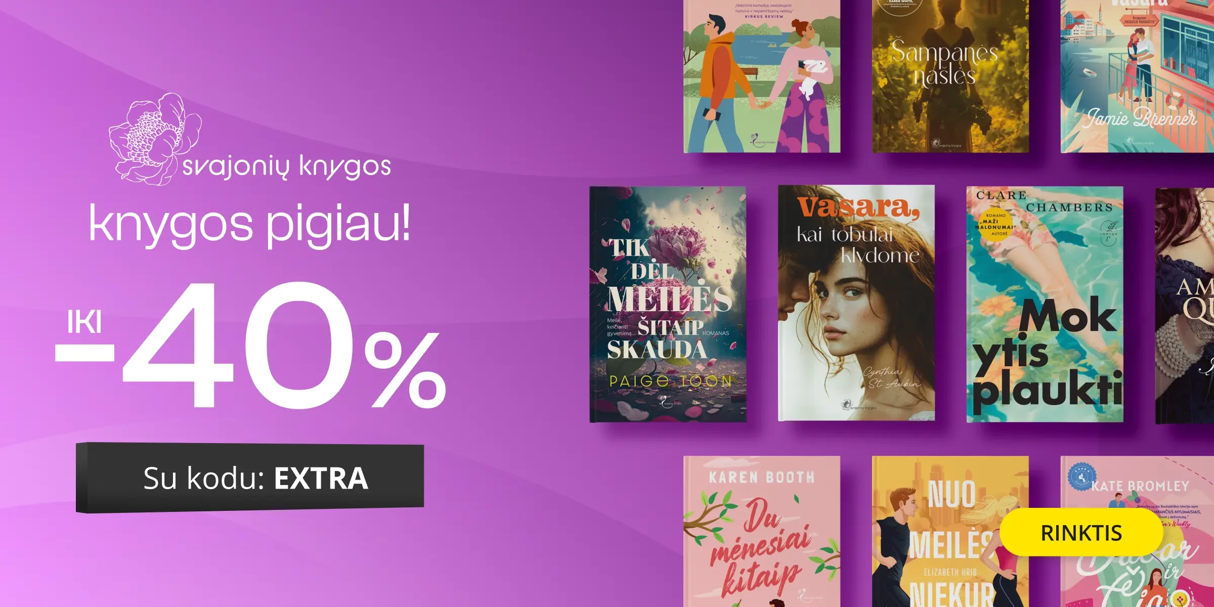 Leidyklos SVAJONIŲ KNYGOS knygoms iki -40% extra nuolaidos!