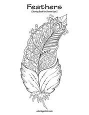Feathers Coloring Book for Grown-Ups 2