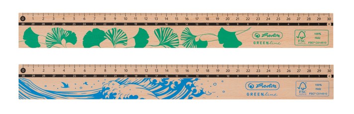 Liniuotė medinė GREENline 30cm