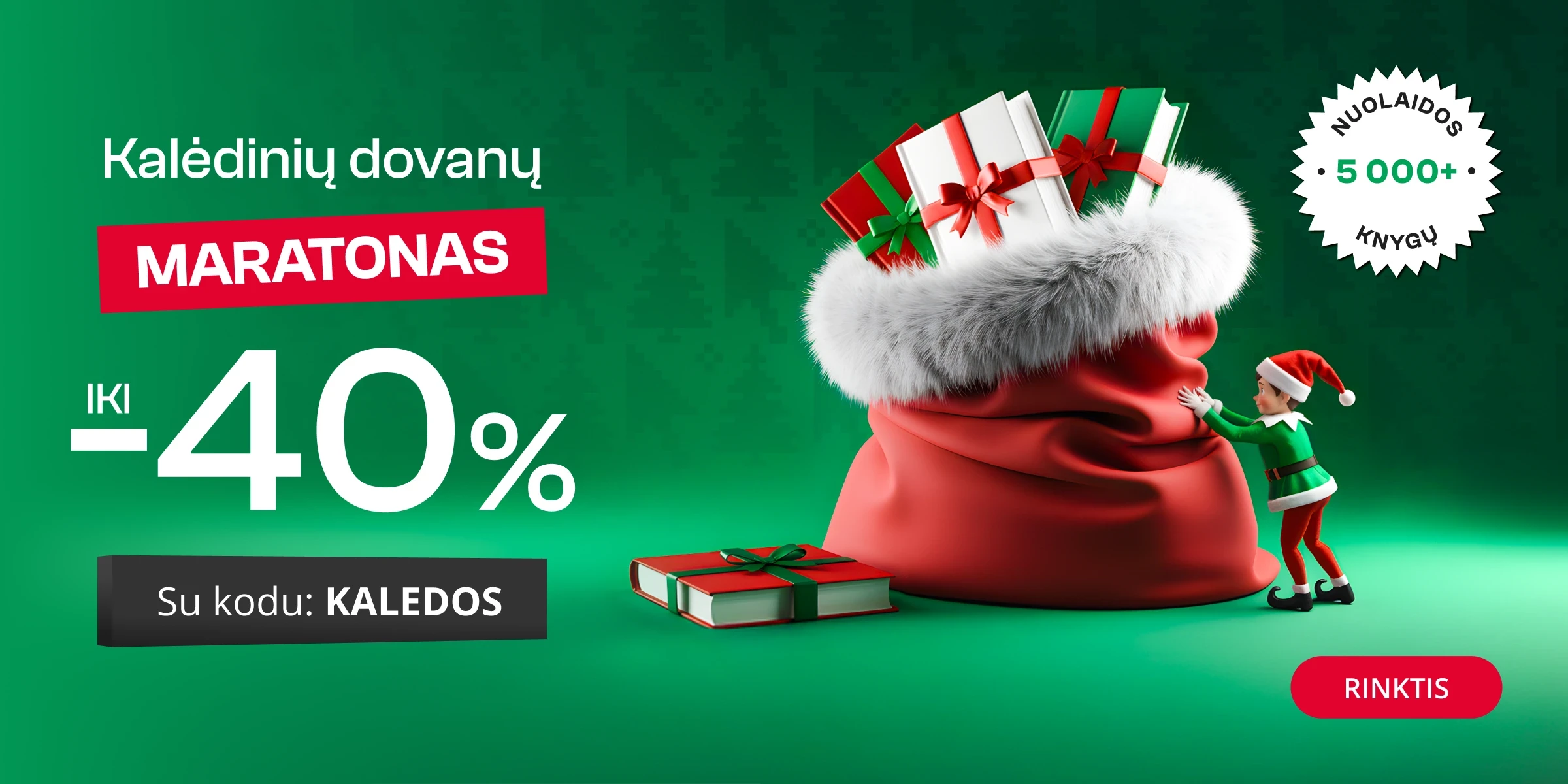 KALĖDINIŲ DOVANŲ MARATONAS - extra nuolaidos iki -40%!