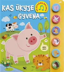 Kas ūkyje gyvena. Su gyvūnų balsais