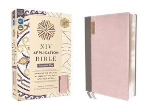 NIV Application Bible, Personal Size, Leathersoft, Pink, Red Letter, Comfort Print