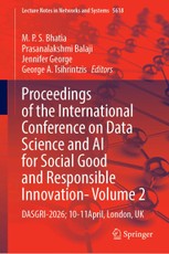 Proceedings of the International Conference on Data Science and AI for Social Good and Responsible Innovation- Volume 2