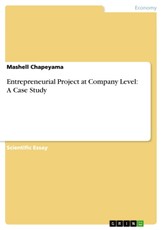 Chapeyama, M: Entrepreneurial Project at Company Level: A Ca