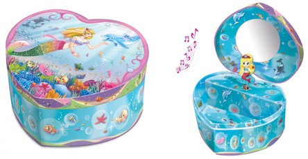 Pulio Pecoware širdies formos muzikinė dėžutė „Undinėlė”