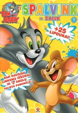 Tom and Jerry: spalvink ir žaisk + 25 lipdukai!