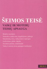 Šeimos teisė. Vaikų ir moterų teisių apsauga