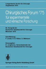 92. KongreÃ Der Deutschen Gesellschaft FÃ¼r Chirurgie, MÃ¼nchen, 7.-10. Mai 1975