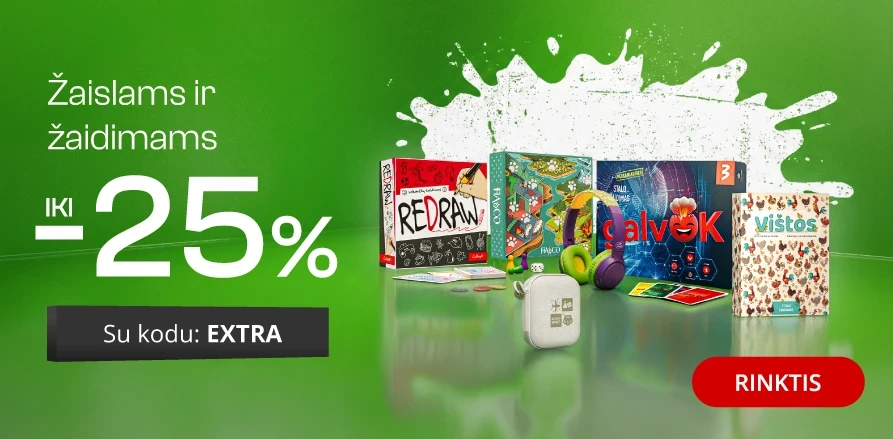 Žaislams ir žaidimams - extra nuolaidos iki 25%!