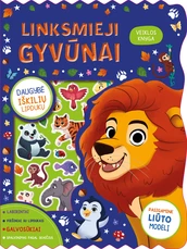 Linksmieji gyvūnai. Daugybė iškilių lipdukų