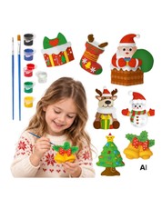 Kūrybinis gipso figūrėlių gaminimo ir dažymo rinkinys WOOPIE „Christmas“