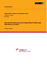Does the UK need access to the Single Market? What trade alternatives are there?
