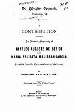A Contribution Towards an Accurate Biography of Charles Auguste de BÃ©riot