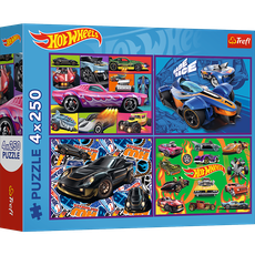 TREFL HOT WHEELS 4x250 det. dėlionių rinkinys