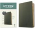 NLT Thinline Reference Bible, Filament Enabled (Genuine Leather, Olive Green, Red Letter)