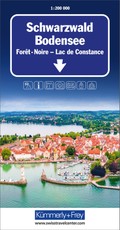 Schwarzwald - Bodensee Strassenkarte 1:200 000