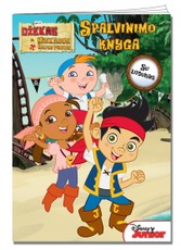 Džekas ir Niekados šalies piratai. Spalvinimo knyga. Su lipdukais