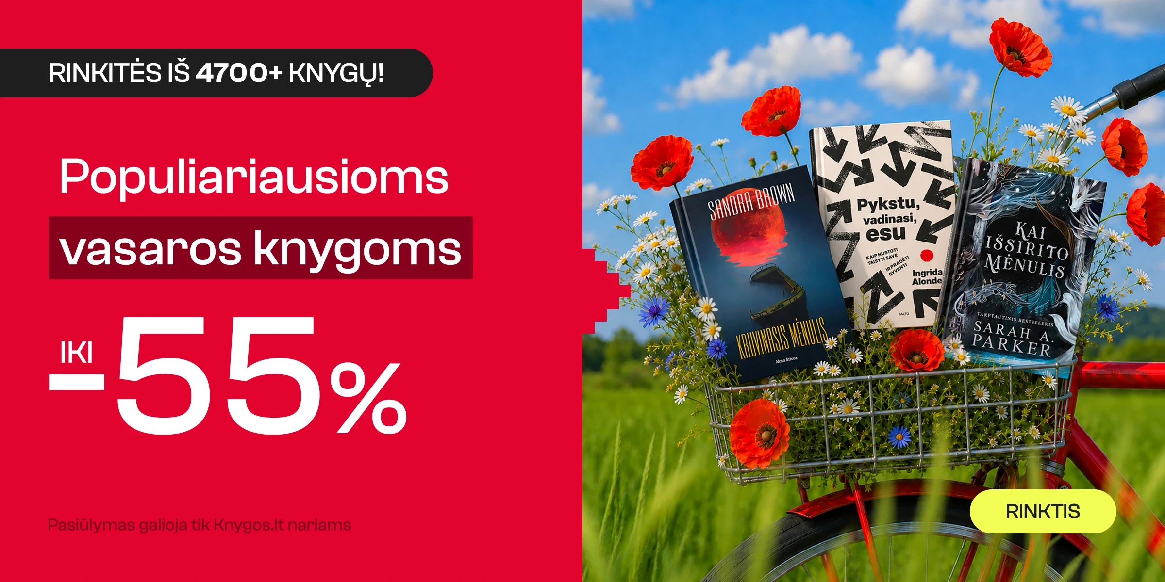 Populiariausioms vasaros knygoms iki -55%!
