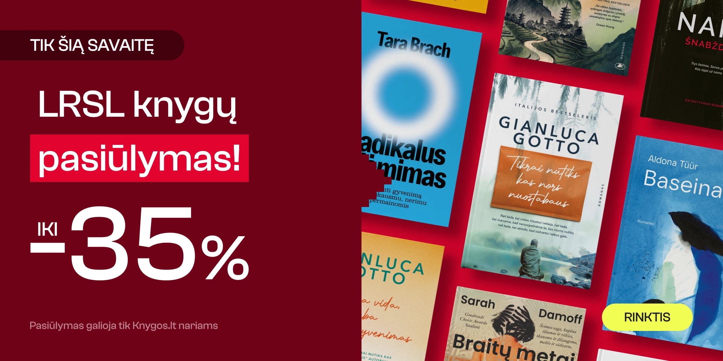 Leidyklos LIETUVOS RAŠYTOJŲ SĄJUNGA knygoms iki -35%!
