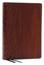Nkjv, Encountering God Study Bible, Leathersoft, Brown, Red Letter, Thumb Indexed, Comfort Print
