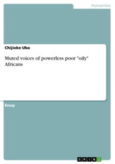Uba, C: Muted voices of powerless poor "oily" Africans