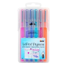 Stilingi rašikliai plonu antgaliu Marvy „Le Pen Pigment”, Jewel, 6 vnt.