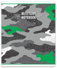 Sąsiuvinis(platus) A5 48lap 80g linija MILITARY