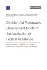 Decision Aid Framework Development to Inform the Application of Federal Assistance