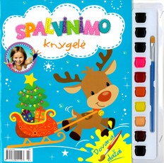 Spalvinimo knygelė. Dovana dažai (melsva)