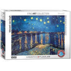 Dėlionė „Žvaigždėta naktis virš Ronos. Vincent van Gogh“, 1000 dalių Dėlionė „Žvaigždėta naktis virš Ronos. Vincent van Gogh“, 1000 dalių