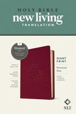 NLT Personal Size Giant Print Bible, Filament Enabled Edition (Red Letter, Leatherlike, Aurora Cranberry)