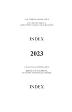 Reports of Judgments, Advisory Opinions and Orders: Index 2023