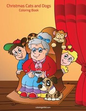 Christmas Cats and Dogs Coloring Book 1
