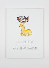 Laimingų namų taisyklės „When we believe in ourselves we can make anything happen“ 40 x 55 cm