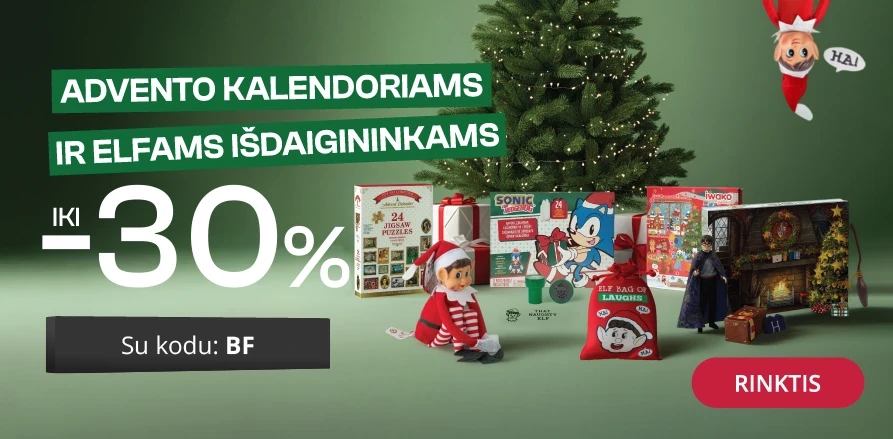 Elfams išdaigininkams ir advento kalendoriams - extra nuolaidos iki -25%