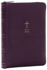 KJV Holy Bible, Compact Reference Bible, Leathersoft, Purple with Zipper, 43,000 Cross-References, Red Letter, Comfort Print