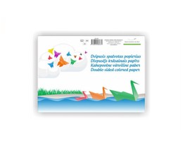 Spalvotas popierius dvipusis A4, 8 lapai/spalvos