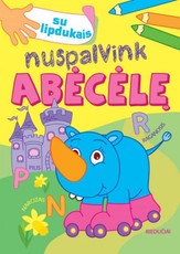 Nuspalvink abėcėlę (su lipdukais)