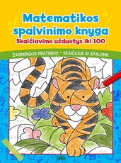 Matematikos spalvinimo knyga: skaičiavimo užduotys iki 1000