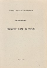 Filosofijos kilmė ir prasmė