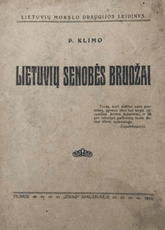 Lietuvių senobės bruožai (1919)
