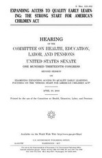 Expanding access to quality early learning