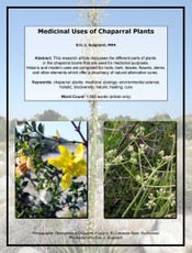 Medicinal Uses of Chaparral Plants