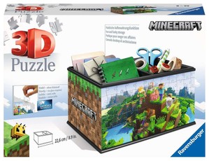 Minecraft 3D dėlionė, 216 detalių — skrynelė