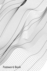 Password Book: Include Alphabetical Index with Monochrome Abstract Contour